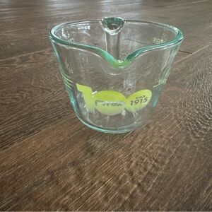 Pyrex Green Glass Bowl with Spout
